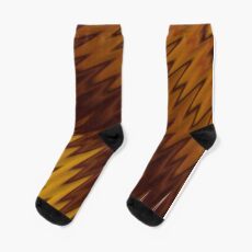 Yellow/Brown Diagonal Pattern Socks