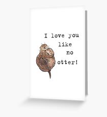 Otters - Animal series Greeting Card