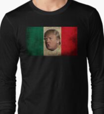 Mexican Donald Trump Flag Long Sleeve T-Shirt