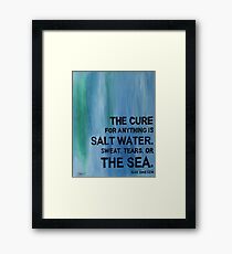 Isak Dinesen Salt Water Quote Painting Framed Print