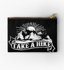 Vintage Take A Hike Retro Sunset Mountains Tattoo Zipper Pouch