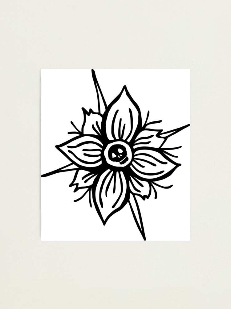 Alternate view of Flower Skull Photographic Print