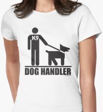 Dog Handler K9 Pictogram Women's Fitted T-Shirt