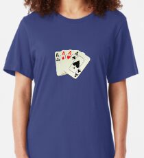 Deck of Lucky Ace Cards - Poker T-shirt Sticker Slim Fit T-Shirt