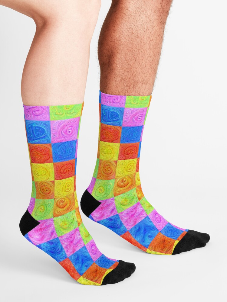 Alternate view of #DeepDream color factures Socks