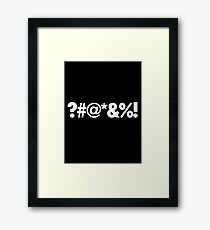 ?#@*&%! - Qbert Parody Swearing Framed Print