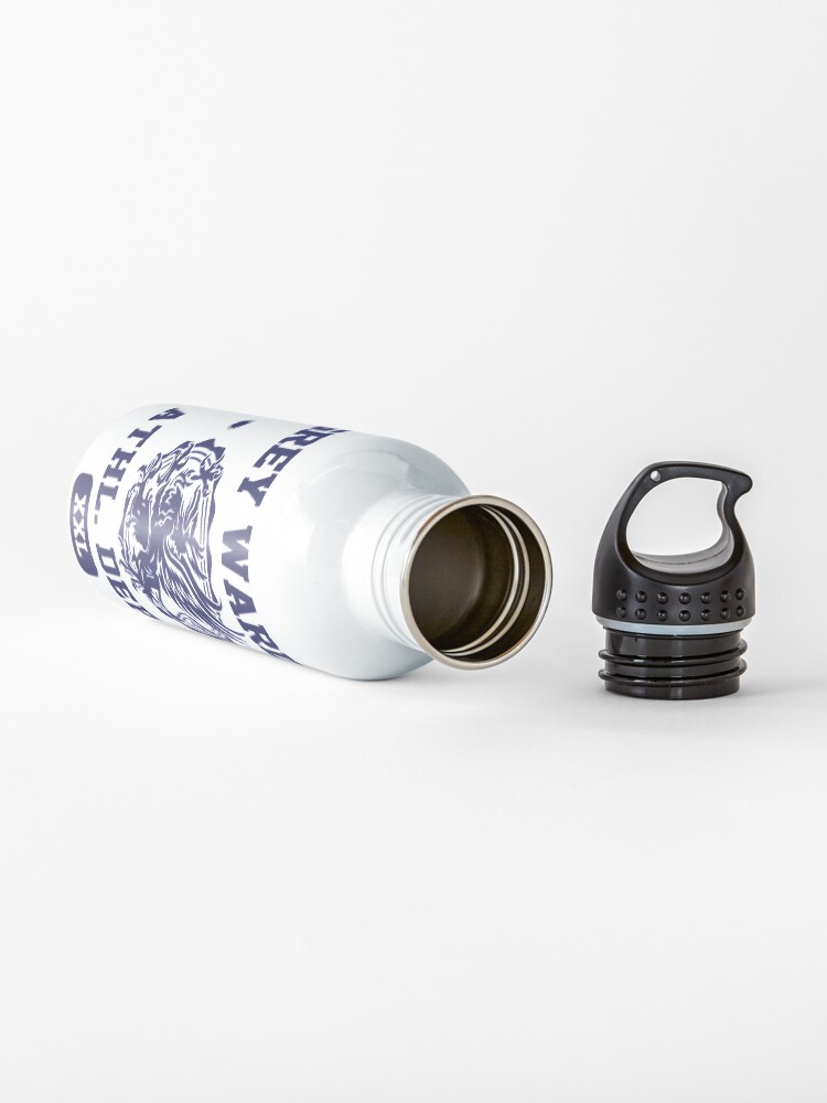 Alternate view of Grey Warden Athletic Department | Dragon Age Gym Shirt Style | Navy Print Water Bottle