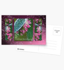 Getooid in ijskristallen - Prettige Feestdagen Postcards