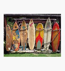 Surfboard Fence Photographic Print