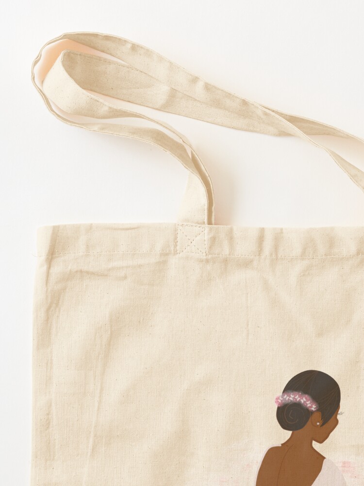 Alternate view of Khymber Personalized African American Dancer Ballerina Tote Bag