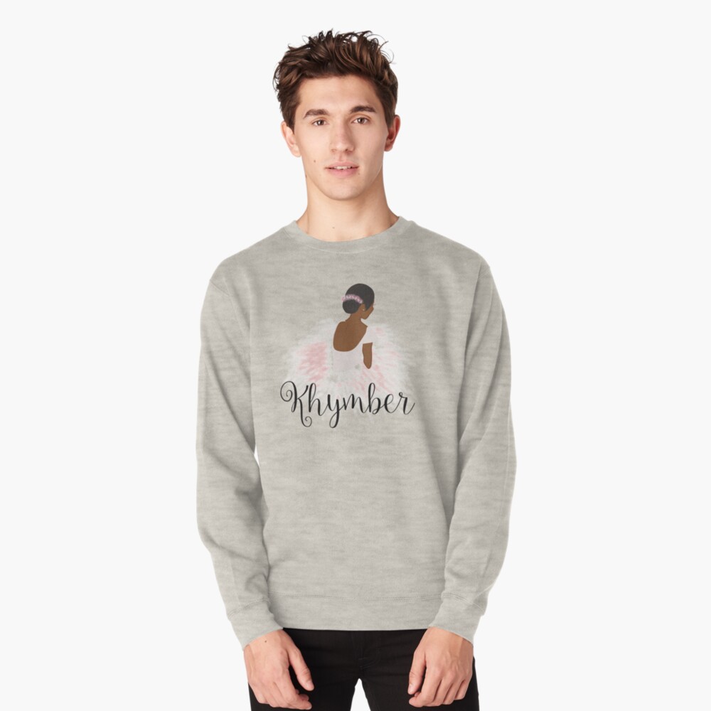 Khymber Personalized African American Dancer Ballerina Pullover Sweatshirt
