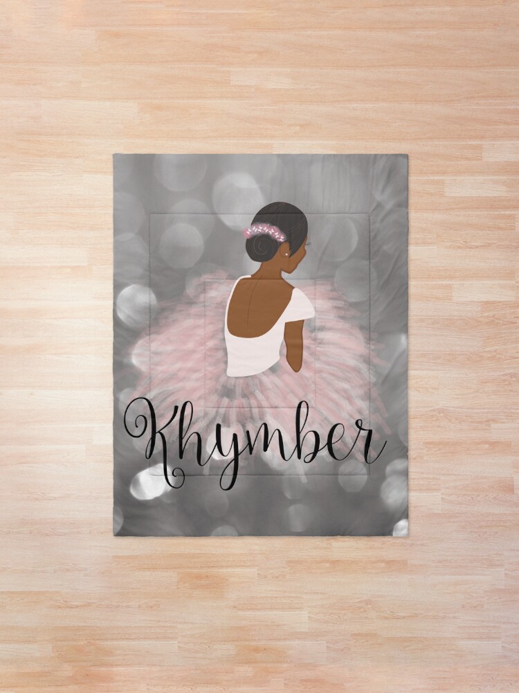 Alternate view of Khymber Personalized African American Dancer Ballerina Comforter