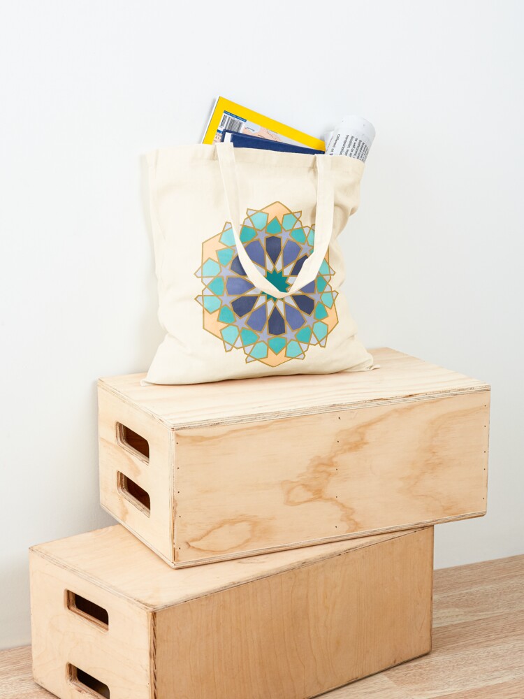 Alternate view of Geometric Pattern: Arabic Tiles: Dream Tote Bag