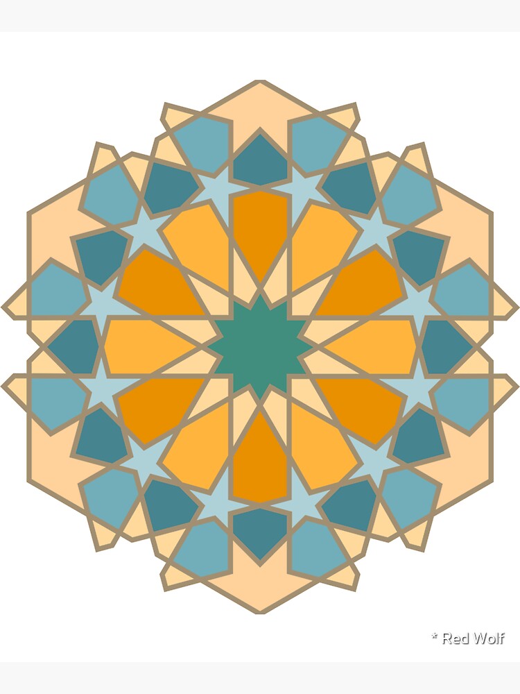 Geometric Pattern: Arabic Tiles: Lily by redwolfoz