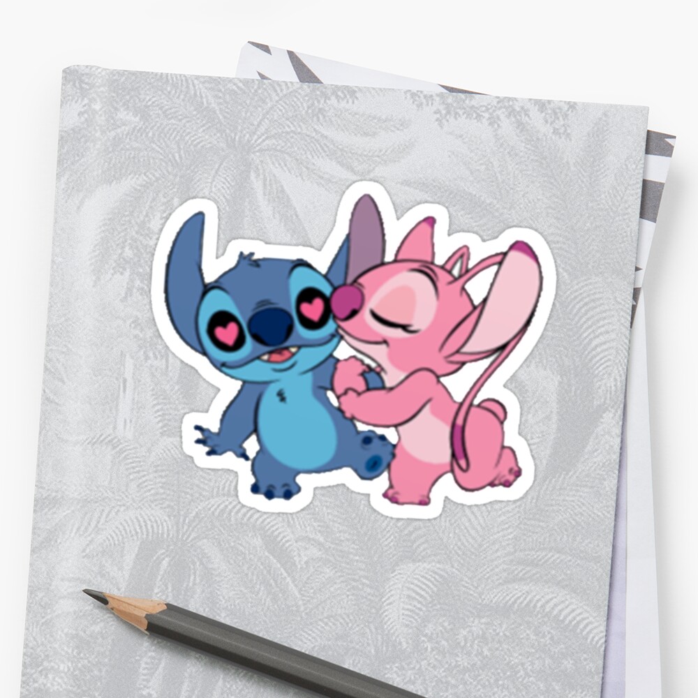 Download "Stitch and Angel" Stickers by KbeeStrickland | Redbubble