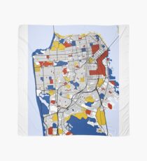 San Francisco Mondrian map Scarf