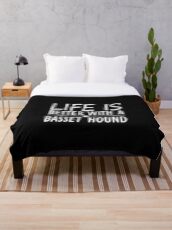 Dog - Life is better with a basset hound Throw Blanket