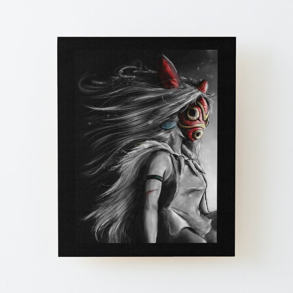 Mononoke Wolf Anime Tra Peinture Numérique Impression montée sur bois