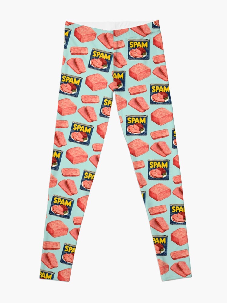 Alternate view of Spam Pattern - Blue Leggings