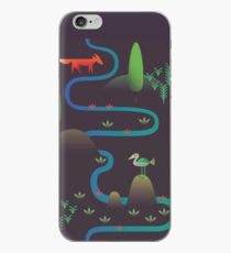 Landscape - Fox and Stream 2 (Pattern) iPhone Case