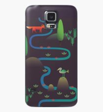 Landscape - Fox and Stream 2 (Pattern) Case/Skin for Samsung Galaxy