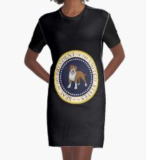 My American Staffordshire Terrier President Of The United States - Funny Amstaff Mom Dad Gift Seal of the President 2020 Graphic T-Shirt Dress