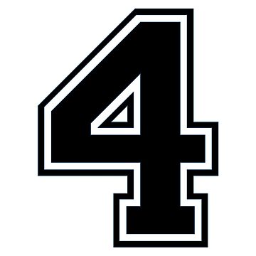Varsity Team Sports Uniform Number #5 - Black Sticker for Sale by  RiplMedia