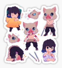 Inosuke Chibi Set Sticker