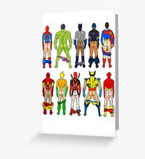 Superhero Butts Greeting Card