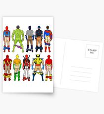 Superhero Butts Postcards