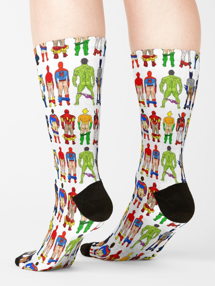 Alternate view of Superhero Butts Socks