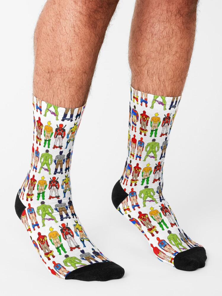 Alternate view of Superhero Butts Socks