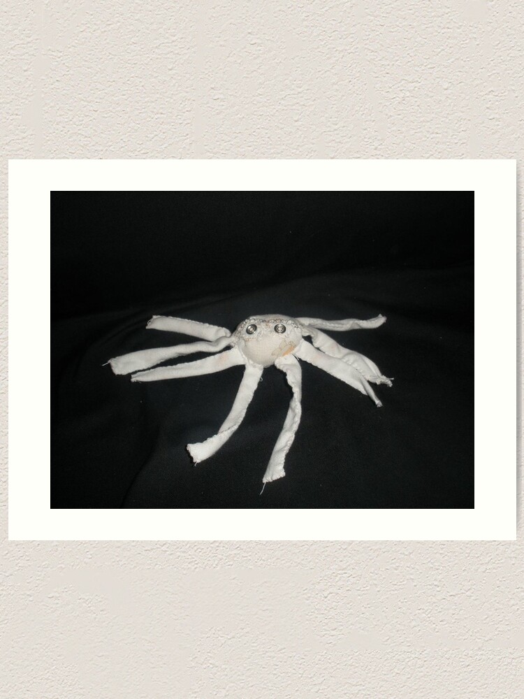 Alternate view of white spider Art Print