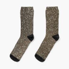 Bronze Gold Burnished Glitter Socks