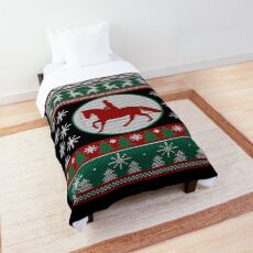 Equestrian ugly christmas gift idea Equestrian lover Comforter