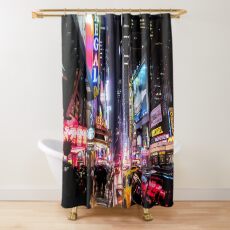 New York City Night Shower Curtain
