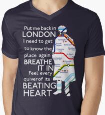 London Underground Map Sherlock Men's V-Neck T-Shirt