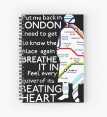 London Underground Map Sherlock Spiral Notebook
