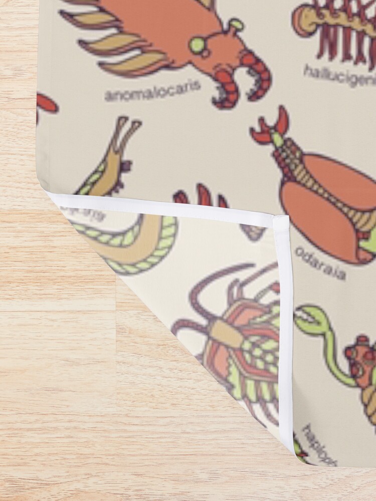 Alternate view of Cambrian Critters Shower Curtain