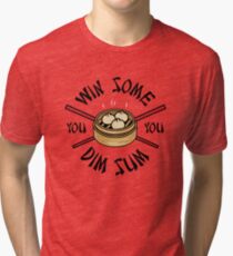 You Win Some You Dim Sum // Cute Funny Food Pattern Tri-blend T-Shirt