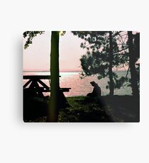 Lake Golden Metal Print