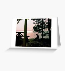 Lake Golden Greeting Card