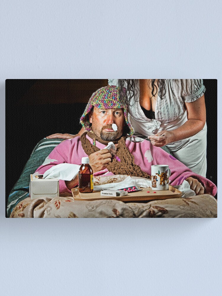 Alternate view of Man Flu! Canvas Print