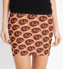 Chocolate Donut Pattern - Pink Mini Skirt