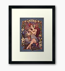 Gamer girl Nouveau Framed Print