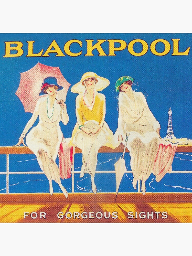 "Blackpool Vintage Travel Poster" Coasters (Set of 4) by vintagevivian