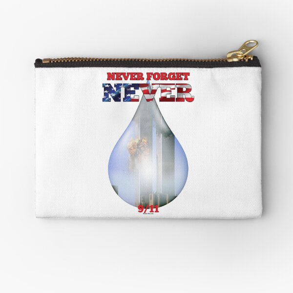 9/11 Never Forget NEVER Tear Zipper Pouch