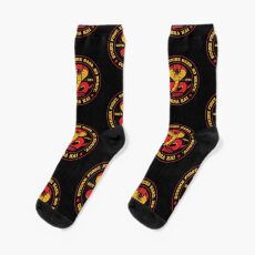 Cobra Kai No Mercy Logo Socks