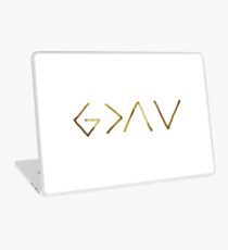 God is greater than the highs and the lows Laptop Skin