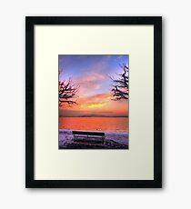 A Bench for Two Framed Print